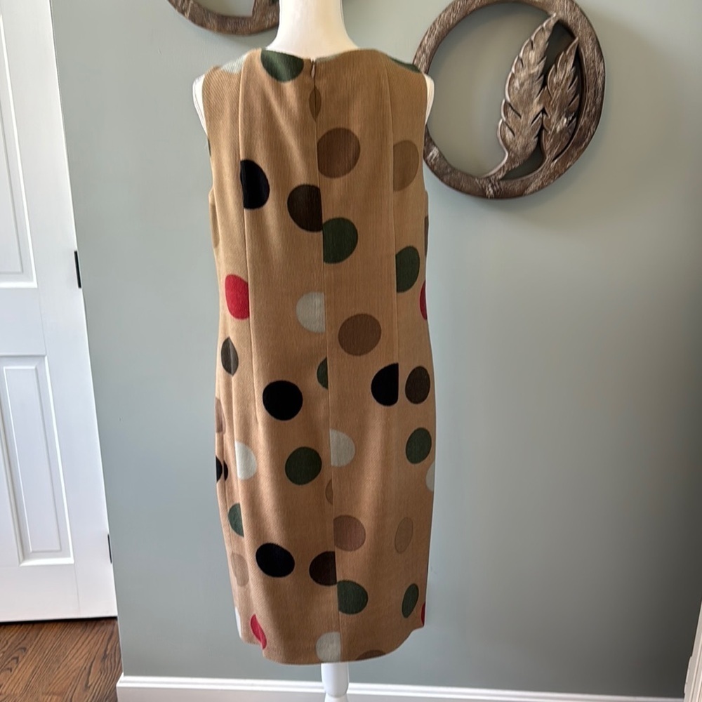Akris Punto Tan Sheath Dress Sleeveless Scoop Neck  Size 12 - Picture 5 of 7